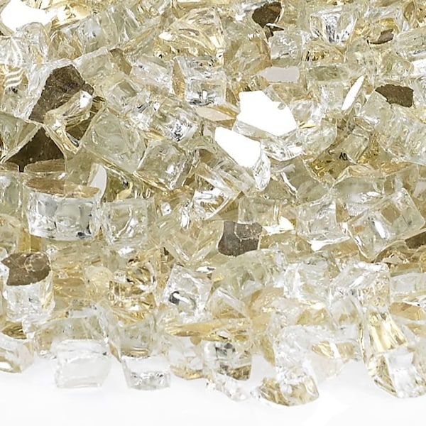 1/4 Gold Reflective Fire Glass, 10 Lb Bag